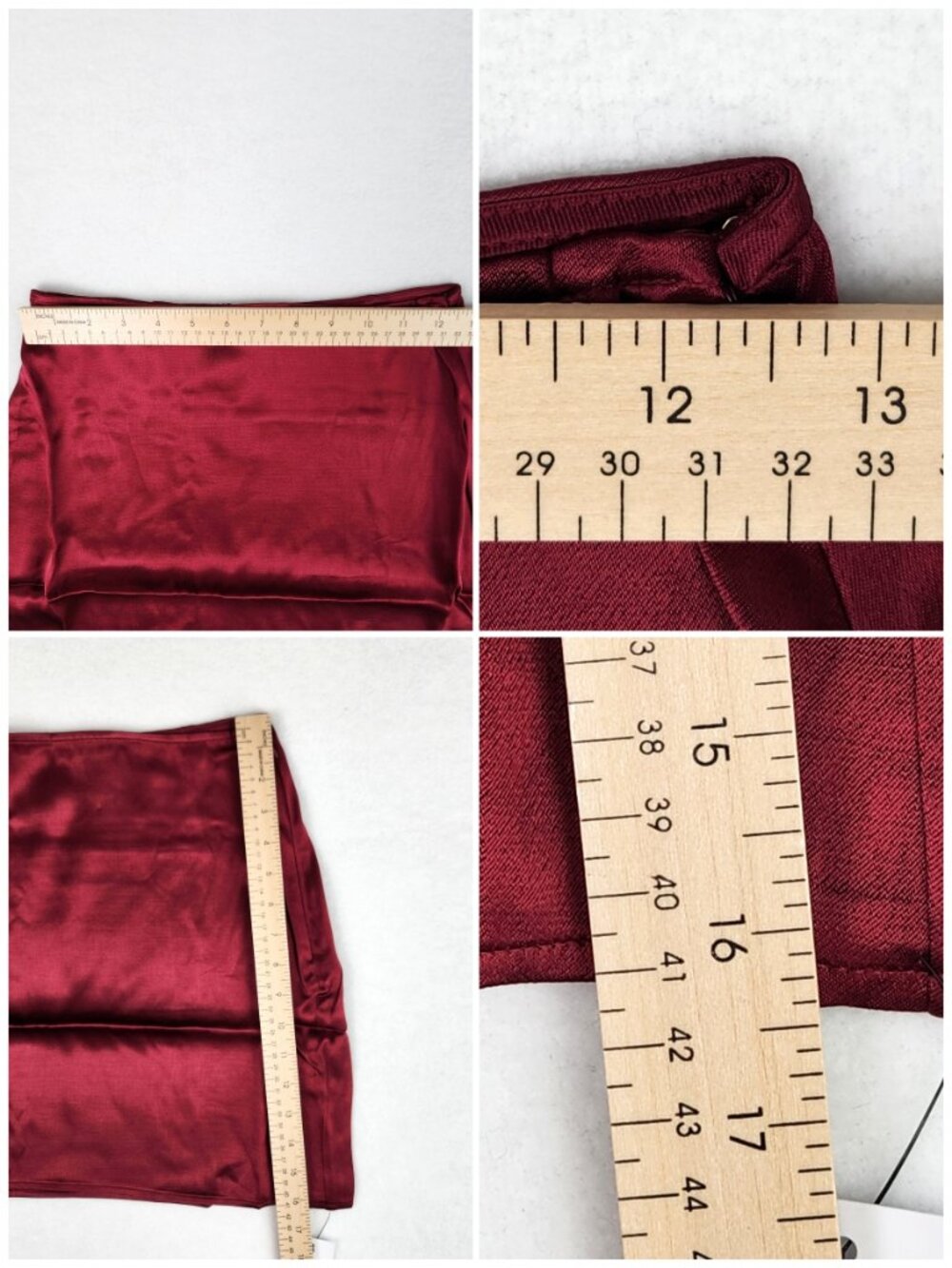 RUMORED Kerrigan Metallic Satin Mini Skirt Size 2 Merlot Burgundy NWT - Picture 6 of 8